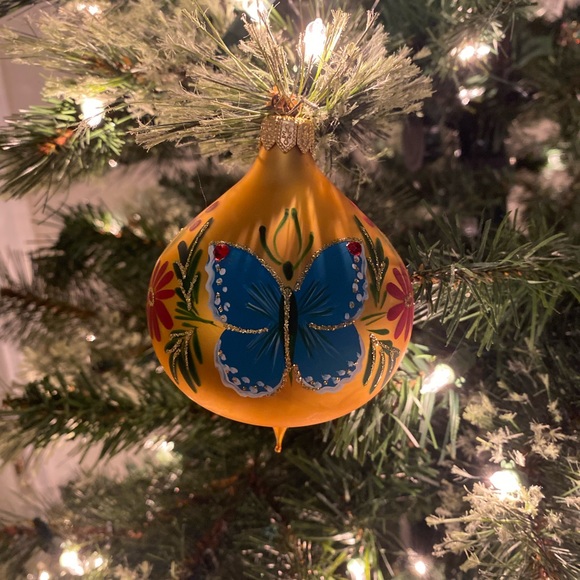 Pier 1 Imports Hand Blown Butterfly Christmas Ornament - Picture 2 of 9